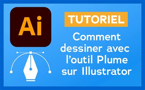Capture d'écran montrant l'outil Plume en action dans Illustrator, avec des poignées de Bézier