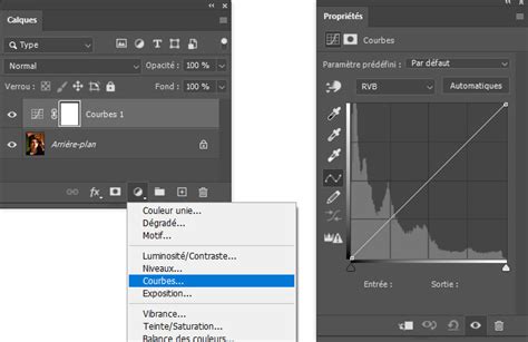 Exemple d'application d'un calque de courbe sur un masque de personnage
