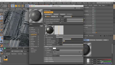 Interface de Cinema 4D montrant la création et la manipulation d'une caméra virtuelle.