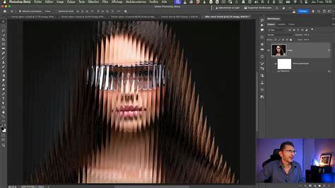 Exemple d'image avant et après application du filtre Mosaïque dans Photoshop