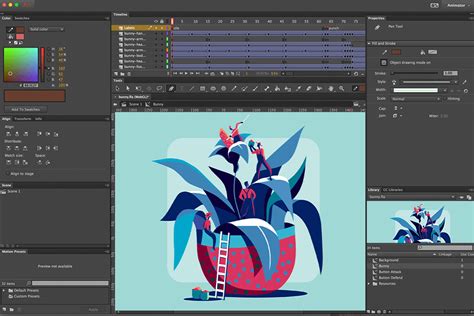 Illustration montrant les différentes options d'exportation dans Adobe Animate CC, mettant en évidence les choix entre HTML5/JavaScript et ActionScript.