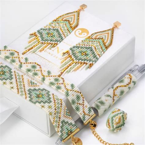 Exemple de modèle de broderie en perles Miyuki réalisé sur Stitchboard
