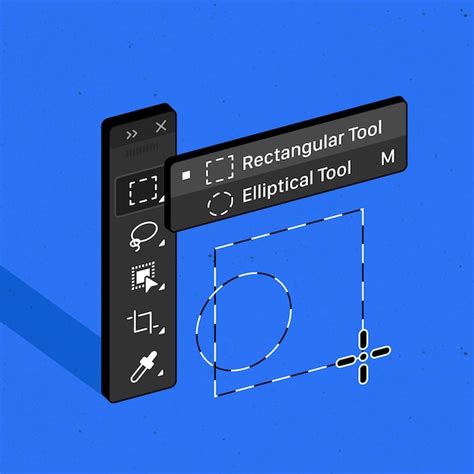 Icônes des outils de sélection rectangulaire, elliptique et libre dans la boîte à outils GIMP