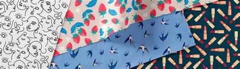 Exemples variés de motifs figuratifs dans le design textile : animaux stylisés, paysages, personnages.