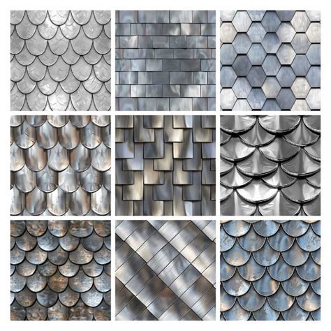 Galerie d'exemples de textures métalliques gratuites téléchargeables pour Photoshop.
