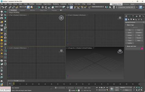 Interface de 3ds Max avec la timeline visible