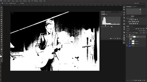 Capture d'écran montrant l'interface de Photoshop avec les différentes pipettes (Point Gris, Point Noir, Point Blanc) dans les réglages d'image.