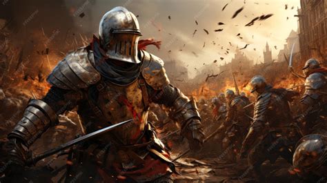 Représentation d'une galère médiévale en combat, avec des soldats sur le pont et des rames en action.