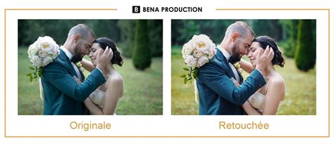 Illustration comparant une photo brute et une photo retouchée pour montrer l'impact d'un logiciel de montage.