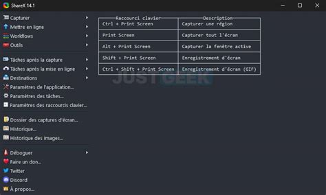 Capture d'écran de l'interface de Darktable montrant les différents modules.