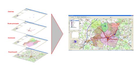 Carte avec plusieurs couches de relief ajoutées