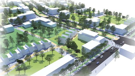 Dessinateur esquissant une perspective de projet urbain sur une photo de site existant.