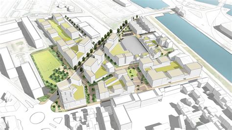 Exemple de photomontage intégrant un projet 3D dans une photographie de site urbain existant.