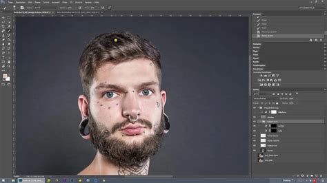 Exemple de portrait avant/après application du Dodge and Burn pour accentuer les volumes et le relief.