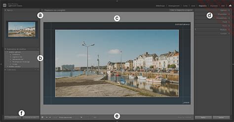 Interface du module Diaporama dans Lightroom