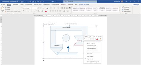 Exemple d'utilisation de l'outil Plume pour dessiner une forme simple, avec la grille activée