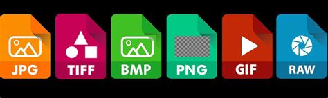 Icônes représentant divers formats d'image (JPG, PNG, BMP, TIFF, PSD) et logos de logiciels graphiques populaires.