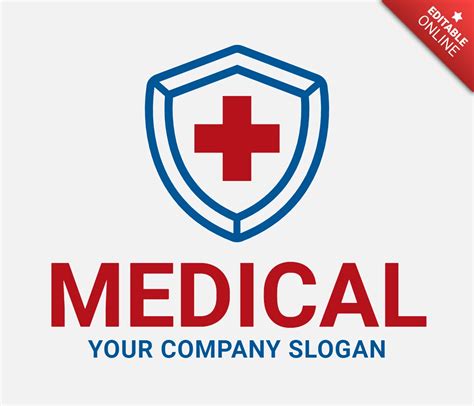 Exemples variés de logos médicaux conçus avec Canva, mettant en avant différents styles (minimaliste, coloré, classique).