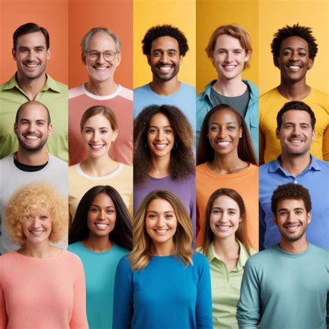 Collage de différentes photos de personnes portant divers styles de lunettes, générées par IA.