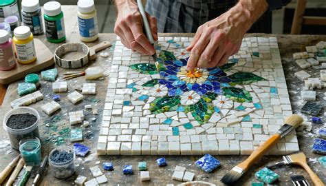 Exemple d'une œuvre de mosaïque.