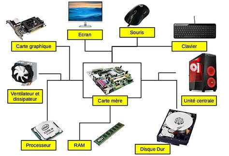 Infographie montrant les composants clés d'un ordinateur pour optimiser les performances de Lightroom : RAM, SSD, GPU, CPU.