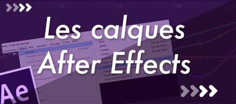 Infographie présentant les différents types de calques dans After Effects avec leurs icônes.