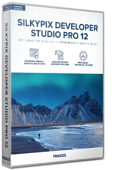 capture d'écran montrant l'interface de Silkypix Developer Studio avec un fichier RW2