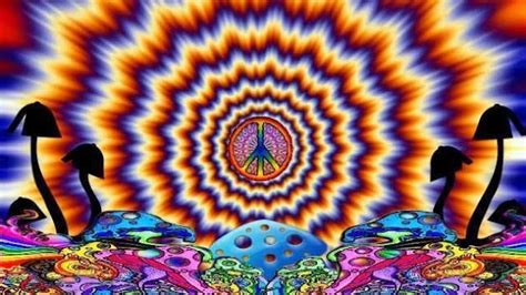 Exemple de visuel psychédélique créé par Jordan Coelho, mêlant formes abstraites, visages et éléments végétaux