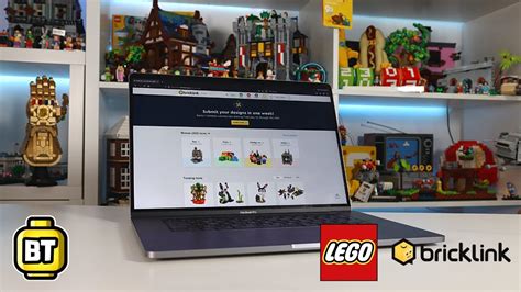 Capture d'écran de BrickLink Studio montrant la palette de pièces et l'espace de travail