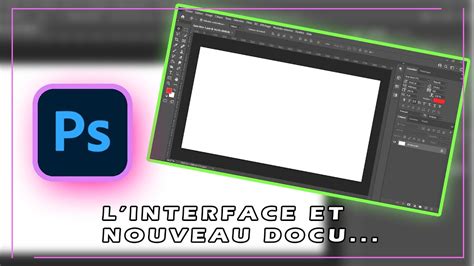 Schéma de l'interface de création d'un nouveau document dans Photoshop