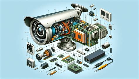 Schéma illustrant les différentes parties d'une caméra physique et leur équivalent dans V-Ray.