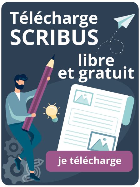 Illustration du site officiel de Scribus avec le bouton de téléchargement mis en évidence