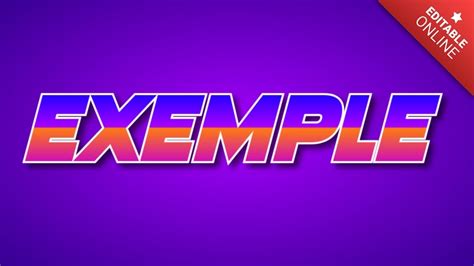 Exemple de texte vectoriel avec effet dégradé