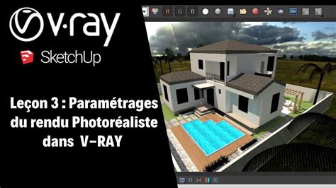 Exemple de passe de rendu V-Ray Wire Color avec objets colorés distinctement