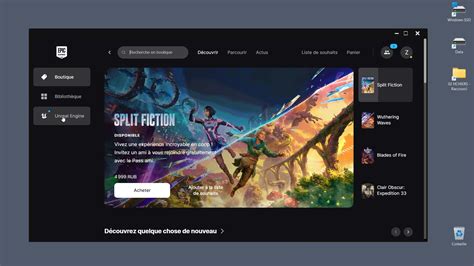 Interface de l'Epic Games Launcher avec l'onglet Twinmotion sélectionné