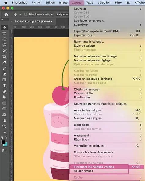Illustration montrant l'empilement et l'interaction de plusieurs calques dans Photoshop