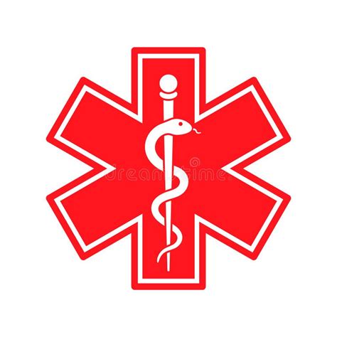 Illustration vectorielle d'une croix de premiers secours rouge sur fond blanc, symbolisant l'aide médicale d'urgence