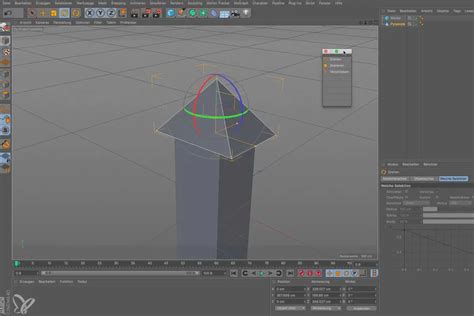 Illustration des différentes manipulations possibles avec les outils d'objet 3D (rotation, échelle, panoramique)