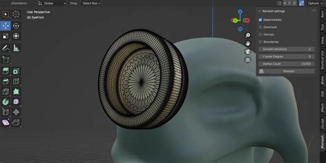 Schéma illustrant l'interface du plugin Jremesh Tools dans Blender