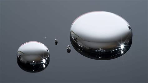 Animation d'un logo se transformant en mercure liquide