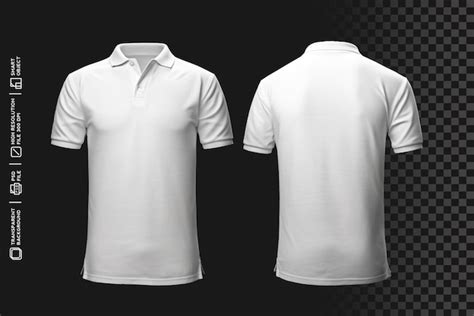 Maquette de polo blanc sur cintre, avec détails du col