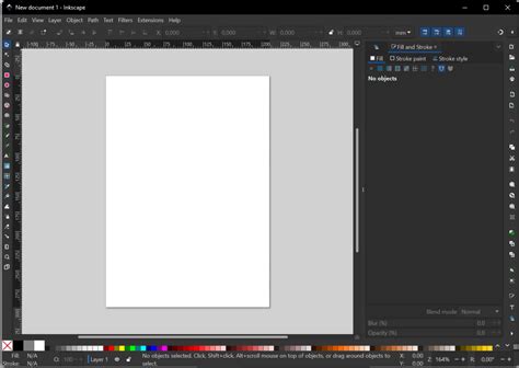 Interface utilisateur d'Inkscape avec le plugin Laser Tool