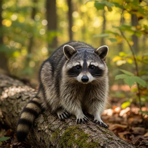 raton laveur et un autre animal dans un tronc d'arbre