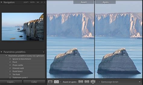 Comparaison avant/après d'une photo floue corrigée dans Lightroom avec l'outil d'accentuation de la netteté
