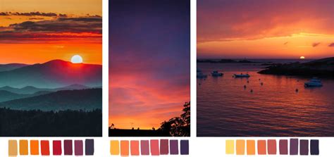 Comparaison avant/après d'une photo de coucher de soleil traitée dans Lightroom.