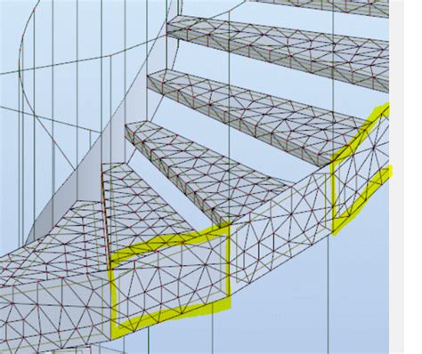 Exemple de maillage lowpoly avec double-chanfrein sur les jointures