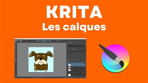 Interface utilisateur du logiciel Krita, mettant en avant les outils de dessin et de gestion des calques