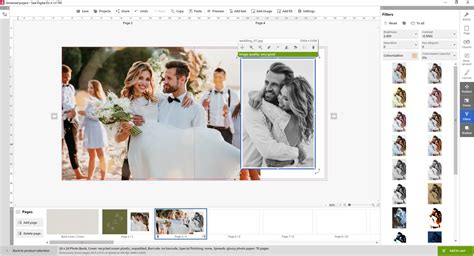 Illustration d'une variété de filtres photo appliqués à différentes images, montrant des styles romantique, rétro et autres.