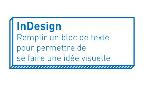 Bloc de texte dans InDesign avec un signe 