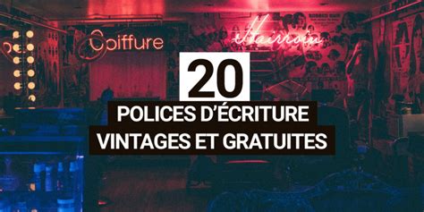 Exemples d'utilisation de différentes polices Vintage sur divers supports.